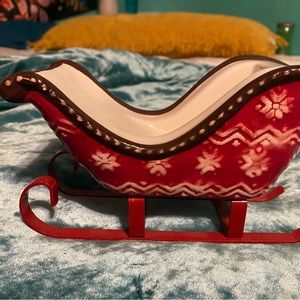 Ceramic Christmas sleigh decor
